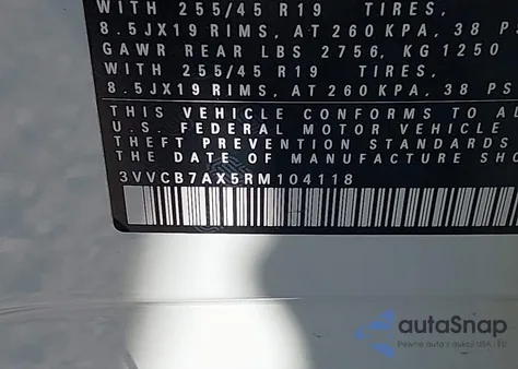 2024 Volkswagen Tiguan 2.0T Se R-Line Black z USA, uszkodzony, nr VIN 3VVCB7AX5RM104118